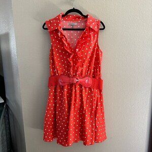 Bailey Blue Polka Dot Orange Dress ‎ Size 2X